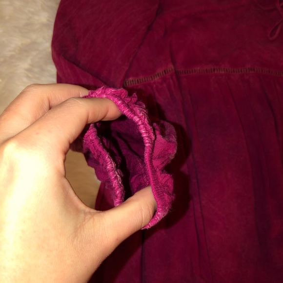 Altar’d state peasant top, deep pink - Picture 3 of 3